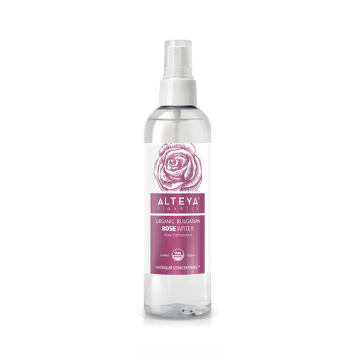 Our pure and Organic Rose Water helps tone, soften, and soothe skin, restoring its beauty and naturally fresh, youthful appearance. By delivering a healthy boost of hydration and essential micro-nutrients, it promotes dewy and more luminous complexion. Our Rose Water is known to refresh skin and support its moisture balance, smoothing out the appearance of fine lines and wrinkles for a more defined look. It can also be used to nourish and moisturize hair and prevent frizz.