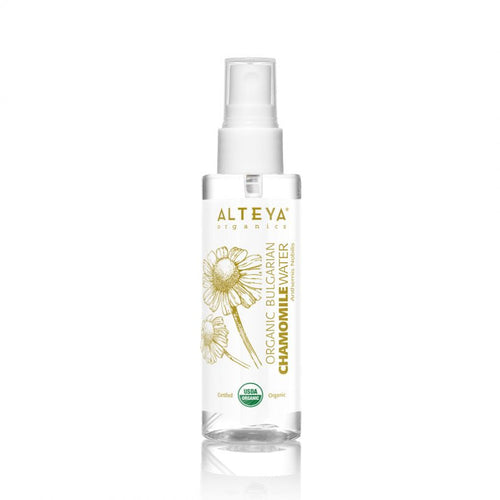 Alteya’s 100% pure Chamomile Flower Water is obtained by steam distillation of fresh, organic Chamomile flowers. This very gentle flower water helps awaken and tone dull skin. It is also useful for troublesome skin and helps against skin irritation and inflammation. Its pleasant, fresh, lemony scent uplifts the spirits and revitalizes the mind.