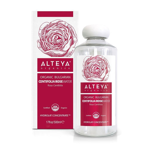  Sensual and intensely floral, this aroma represents the elegance of eternal femininity. It is not a coincidence that Centifolia rose oil is a very cherished ingredient in many classy perfumes. Our pure and organic Centifolia Rose Water is made from fresh Centifolia rose blossoms carefully picked by hand early in the morning, when they are still cool from the night and the first rays of sunlight unveil their fragrance. This rose water gently helps tone, soften and soothe skin. 
