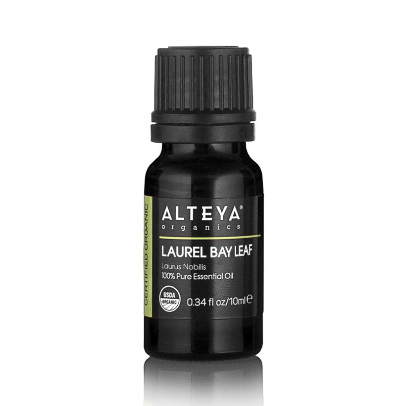 Laurel Leaf essential oil has fresh, strong, camphoraceous aroma. It is considered warming and energizing essential oils widely cherished for its medicinal properties.  It is often used topically – to support the immune system, and for aromatherapy – to give courage, improve focus and uplift the senses.