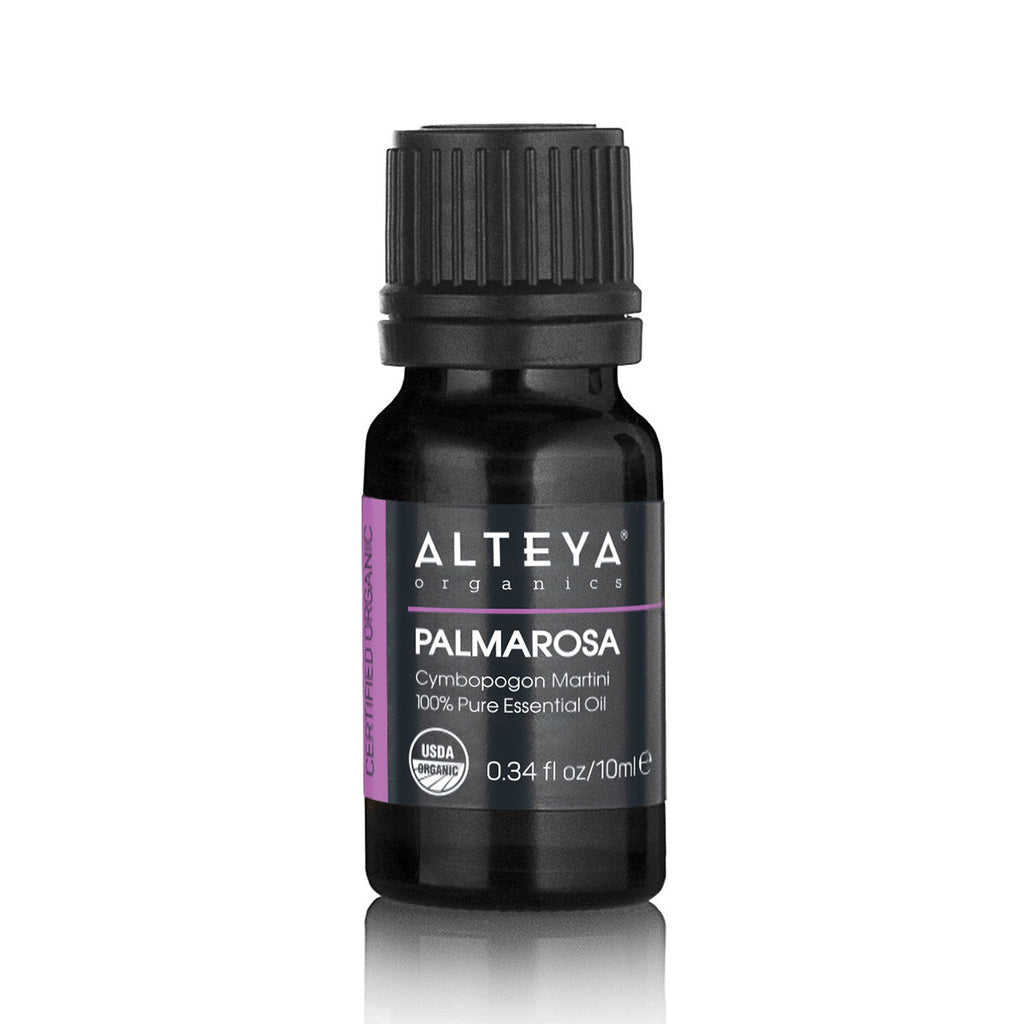 Palmarosa essential oil is used to scent various cosmetic and personal care products. It is also used in numerous perfumery compositions as a middle note.  Used in aromatherapy palmarosa essential oil could help dealing with physical or neurotic exhaustion, grief and stress. Its cheerful, bright aroma uplifts and calms the mind.