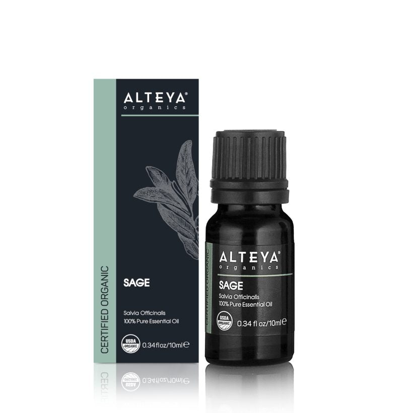 When applied topically, sage oil eliminates toxins, provides relief to small skin abrasions, reduces the visibility of scars, stretch marks, wounds and swelling. Thanks to its hydrating and soothing properties, the oil is especially beneficial for dry or irritated skin.  Sage oil is also used to relieve muscle and joint pain, provide relief to digestive problems and relieve skin conditions such as dermatitis and more.
