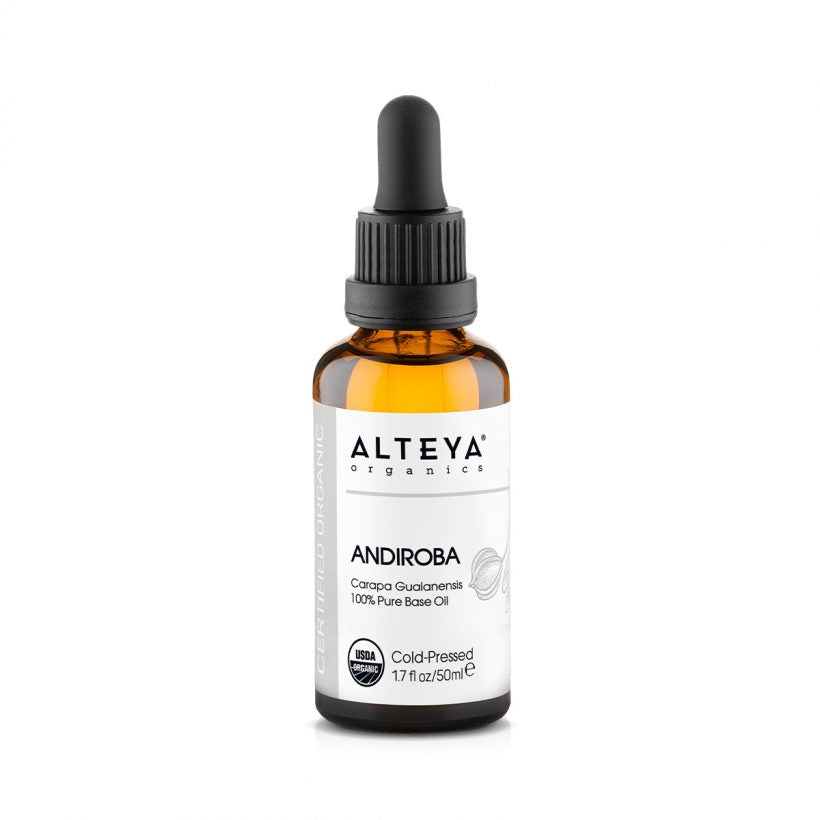 Organic-carrier-oils-organic-Andiroba-oil-50ml-alteya-organics - Skin Application—apply a few drops daily or as needed to entire face – on its own or after water-based treatments. Use only as directed on unbroken skin.  Hair Application—add a few drops on the scalp and hair lengths. Let it stay for 30 min to an hour. Then wash with shampoo