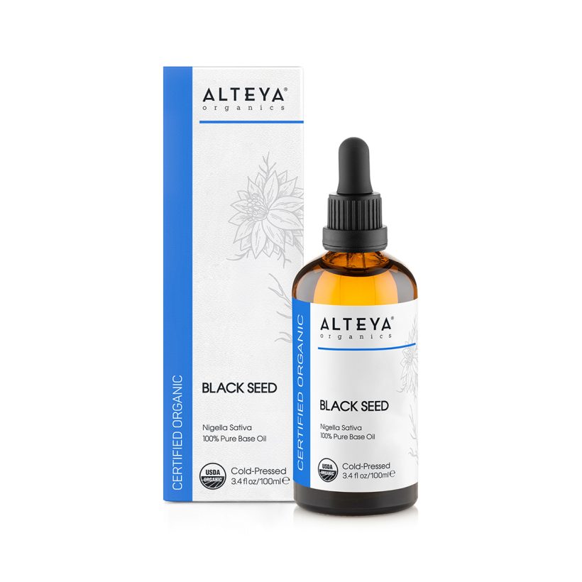 Organic-carrier-oils-organic-Black-Seed-Black-Cuming-oil-100ml-alteya-organics_box - Skin Application—apply a few drops daily or as needed to entire face – on its own or after water-based treatments. Use only as directed on unbroken skin.  Hair Application—add a few drops to the lengths of hair to nourish and add shine.