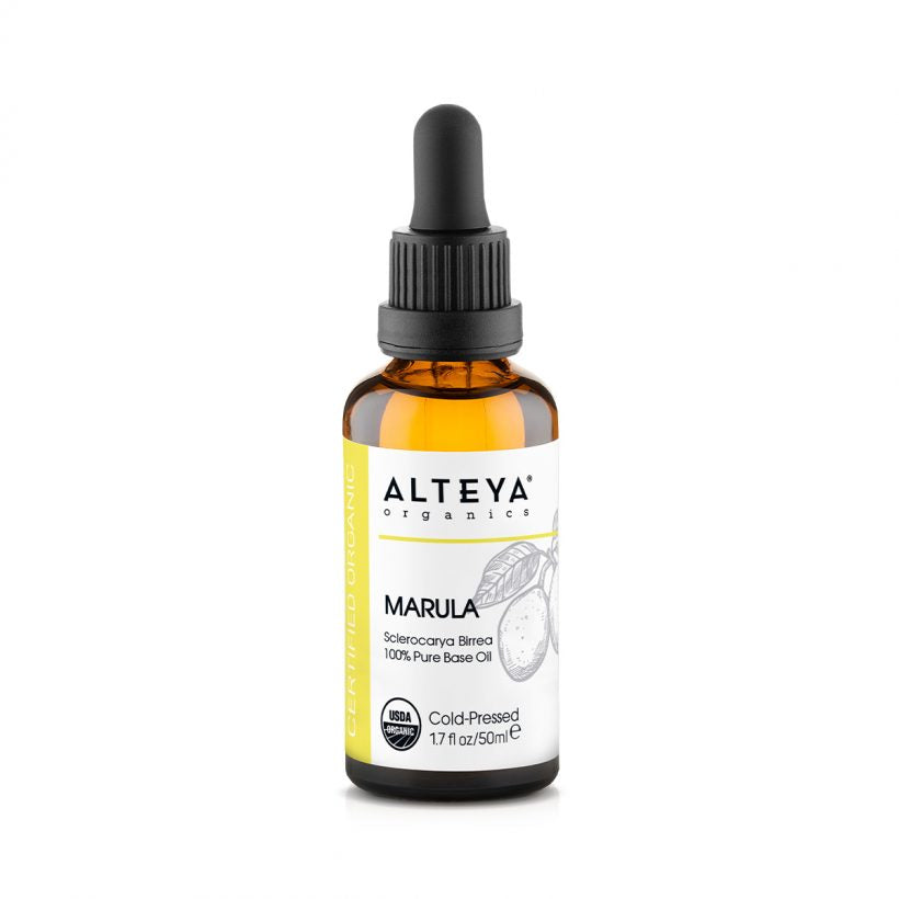 Marula oil is a rare, exotic oil loaded with numerous beneficial nutrients that moisturize and protect skin from dryness, promoting elasticity and suppleness. A lightweight and non-irritating, Marula oil is easily absorbed into the skin without leaving a greasy film. It is well tolerated by every skin type but is especially beneficial for dehydrated or mature skin.