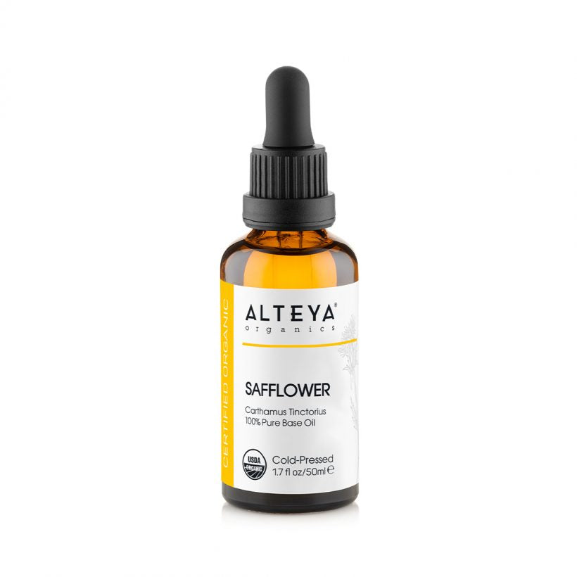 Safflower oil boasts with the richest content of polyunsaturated fatty acids among carrier/botanical oils. It helps improve the appearance of skin’s texture and tone while soothing irritation or dryness. It is especially appropriate to hydrate and nourish dry or acne-prone skin since it has a non-greasy texture and absorbs quickly without clogging the pores.