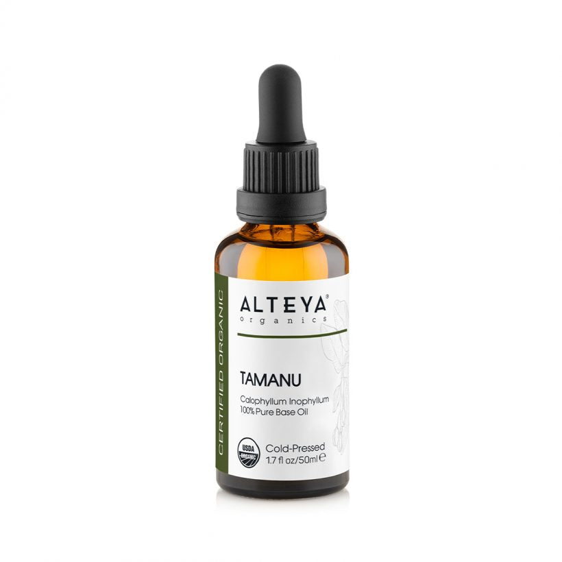 Tamanu oil, also referred as “Green Gold” is a century-old remedy for various skin and hair conditions. The stimulating oil can promote skin clarity and elasticity, making skin appear younger, smoother and softer. It also hydrates dry, damaged hair and is used to support hair growth and vitality.
