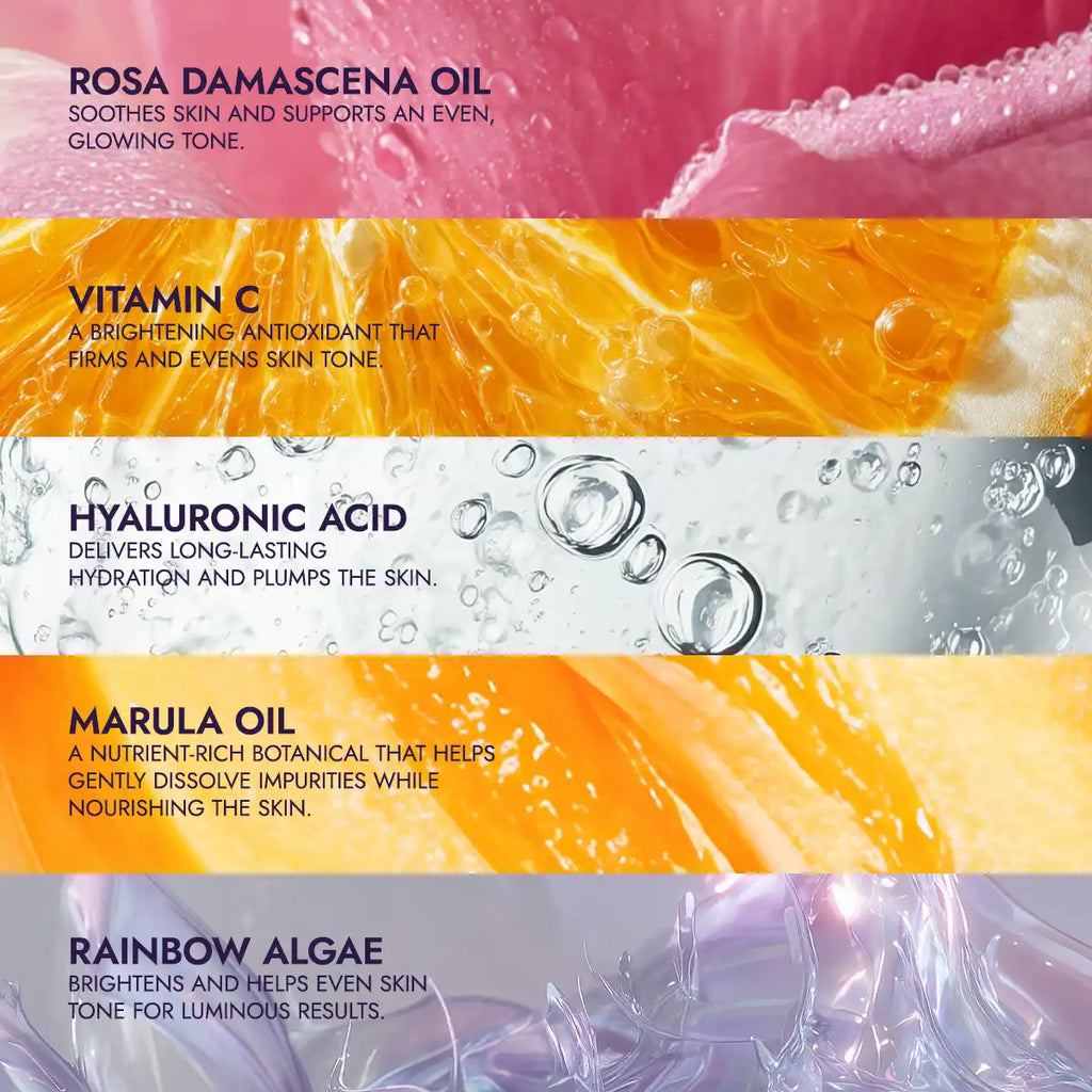 key ingredients for luminous rose balancing cleanser