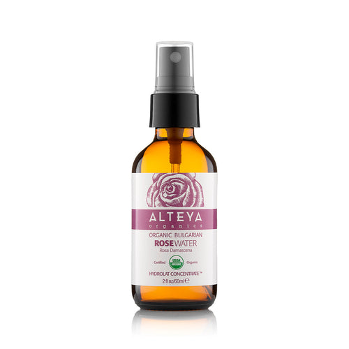 Our pure and Organic Rose Water helps tone, soften, and soothe skin, restoring its beauty and naturally fresh, youthful appearance. By delivering a healthy boost of hydration and essential micro-nutrients, it promotes dewy and more luminous complexion. Our Rose Water is known to refresh skin and support its moisture balance, smoothing out the appearance of fine lines and wrinkles for a more defined look. It can also be used to nourish and moisturize hair and prevent frizz.