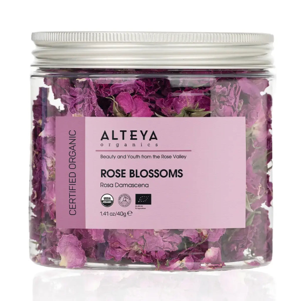 organic dry rose blossoms