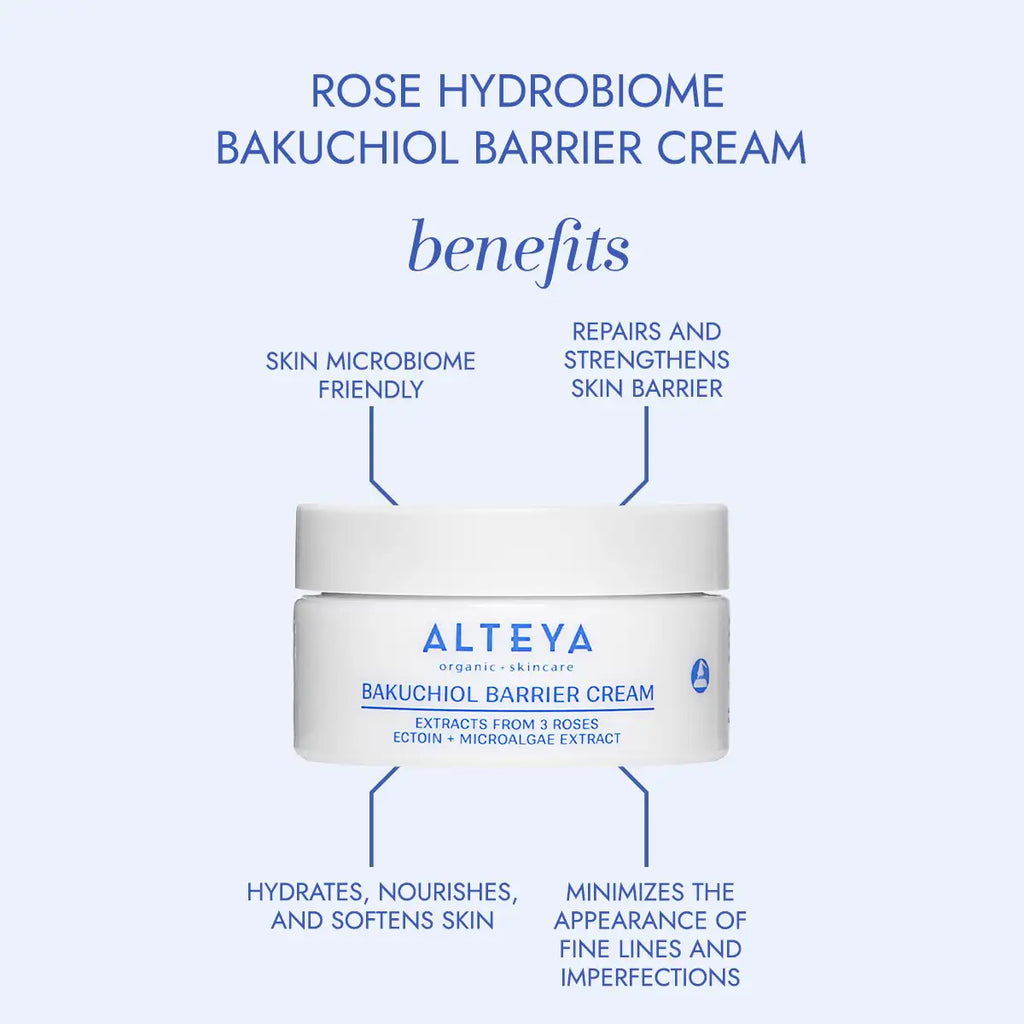 benefits of rose hydrobiome bakuchiol barrier cream