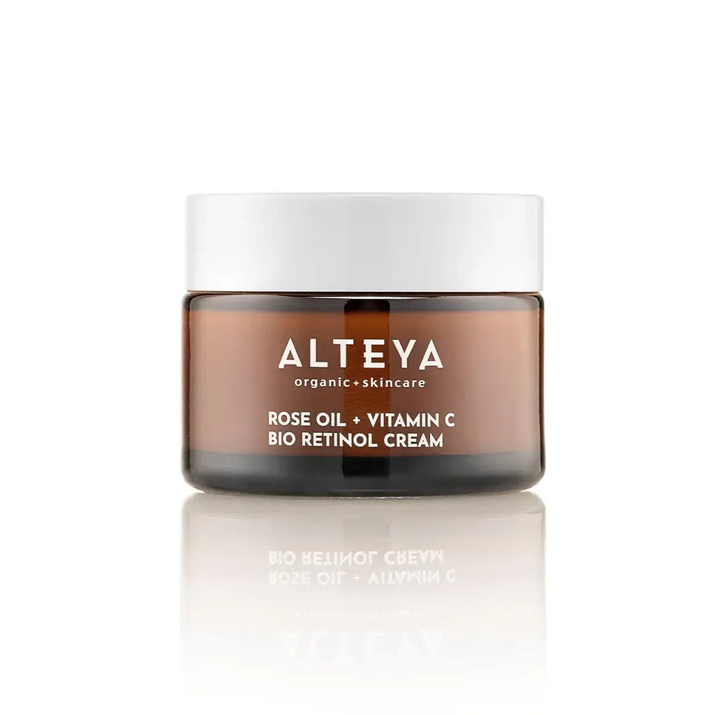 rose oil and vitamin c bio retinol cream luminous rose