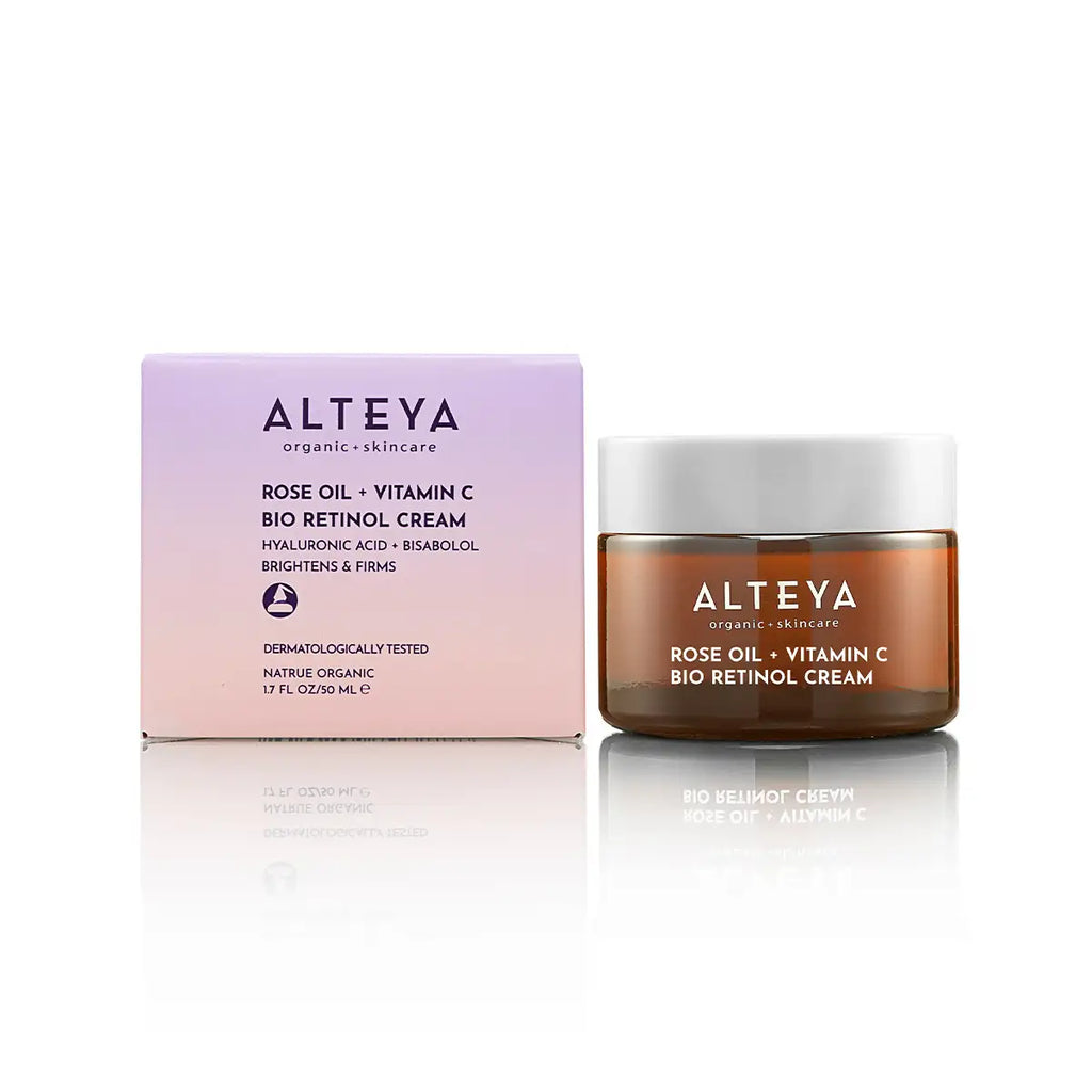 rose oil and vitamin c bio retinol cream luminous rose box