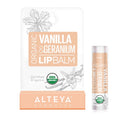 Alteya’s Organic Vanilla Geranium Lip Balm is designed to lock in moisture and help improve lips elasticity and suppleness. Continuous use may be beneficial in repairing and fighting age impacts, while reducing the damaging effect of the environment. The lips appear fuller, younger and more defined.
